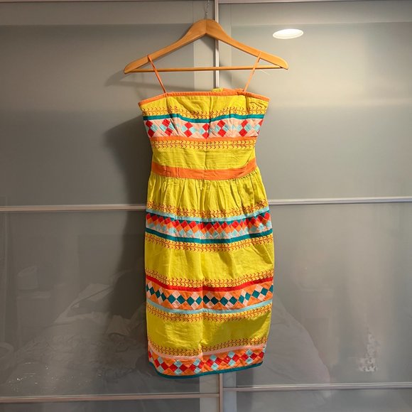 Liefsdottir multi-colored strapless dress size 2 Anthropologie - Picture 3 of 8